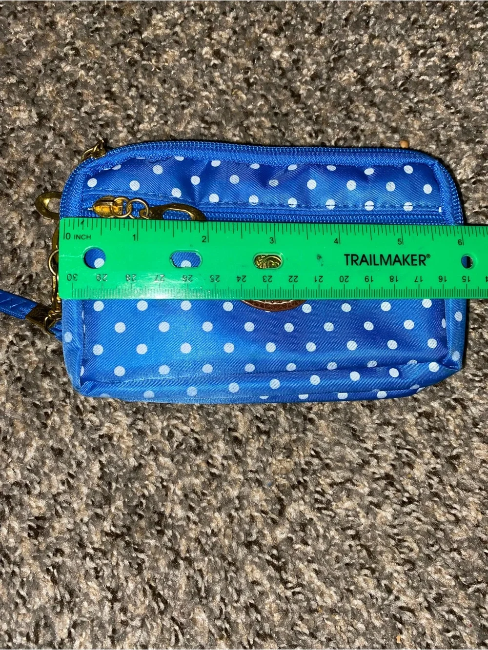 Blue Polka Dot Wristlet Wallet
